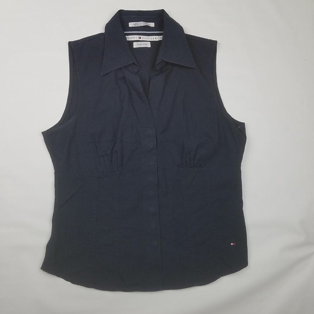 Tommy Hilfiger sleeveless collar button up  blouse